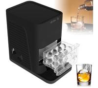SICWEDIM Whiskey Spherical Ice Machine, Countertop Sphere Ice Machine, Single Batch Ice Production 2pcs, 72 Sphere Per Day Capacity, Water Tank Capacity 1.2L, with Auto Self-cleaning Function (Black)