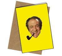Sid James Smoking Pipe A5 Birthday Card | Envelope Included | Blank Inside | Unique Design | Personalised Free of Charge