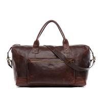 SID & VAIN Brown Leather Duffel Bag 53 x 27 cm