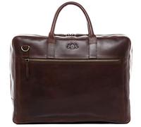 SID & VAIN Laptop Bag Dixon Large Business Briefcase Real Leather 15.4 inch Laptop Portable Computer Satchel Leather Bag Women and Men