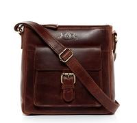 SID & VAIN Shoulder & Cross-Body Yale Small Tote Handbag Real Leather Top-Handle Women's Brown Bag