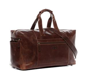 SID & VAIN Travel Bag Holdall Bristol XL Duffel Bag Real Leather Weekender Duffle Leather Bag Women and Men