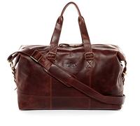 SID & VAIN Travel Bag Holdall Yale Large Duffel Bag Real Leather Weekender Duffle Leather Bag Women Men Unisex Brown