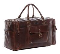 SID & VAIN Travel Holdall Yale Large Duffel Real Leather 53 cm Weekender Duffle Men's Bag Brown