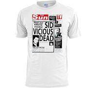 Sid Vicious Dead Newspaper Headline Mens T Shirt White L