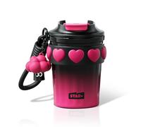Sidagar 12 oz Coffee Travel Mug Spill Proof, Stainless Steel Thermal Coffee Cup with Lid, Resuable Ceramic Lined Travel Water Cup for Hot and Cold, Portable Coffee Tumbler for Women, Pink