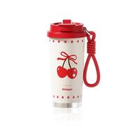 Sidagar 18 oz Travel Coffee Mug with Lid, Stainless Steel Coffee Tumbler, Resuable Insulated Coffee Cup Gifts for Women, Cherry