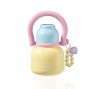 Sidagar 22 oz Leakproof Insulated Water Bottle with Handle Dual Lid Yellow