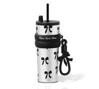 Sidagar 24 oz Insulated Tumbler witn Lid and Straw, Stainless Steel Reusable Leak Proof Water Bottle, Travel Portable Coffee Mug for Hot and Cold, Thermal Cup for Women, Star Butterfly