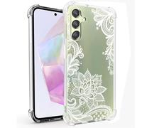 Sidande Case for Galaxy A35 5G Case, Samsung A35 SM-A356B Case for Girls Women, Clear Floral Soft Flexible TPU Slim Phone Protective Case Cover for Samsung Galaxy A35 5G Mandala