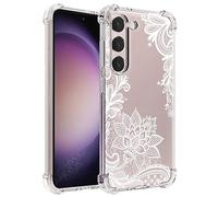 Sidande Case for Galaxy S23 Case, Samsung S23 SM-S911U Case for Girls Women, Clear Floral Soft Flexible TPU Slim Phone Protective Case Cover for Samsung Galaxy S23 5G (Mandala)