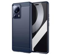 Sidande Case for Mi 13 Lite Case/Mi 12 Lite NE/Civi 2 Case, Ultra Slim Phone Cover with Shock-Absorption Carbon Fiber TPU Rubber Protective Cases for Xiaomi 13 Lite Navy Blue
