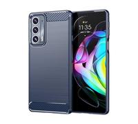 Sidande Case for Moto Edge 20 Case, Motorola Edge 20 Case, Ultra Slim Phone Cover with Shock-Absorption Carbon Fiber TPU Rubber Protective Cases for Motorola Moto Edge 20 5G Navy Blue