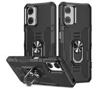 Sidande Case for Moto G34 5G Case, Motorola G34 XT2363-2 Case, Heavy Duty Kickstand Holder Built-in Magnetic Car Mount Shockproof Camera Protective Phone Cover for Motorola Moto G34 5G Black