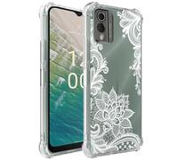 Sidande Case for Nokia X30 Case, Nokia X 30 5G TA-1450 Case for Girls Women, Clear Floral Soft Flexible TPU Slim Phone Protective Case Cover for Nokia X30 Mandala