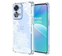 Sidande Case for OnePlus Nord 2T Case, OnePlus 2T CPH2399 Case for Girls Women, Clear Floral Soft Flexible TPU Slim Phone Protective Case Cover for OnePlus Nord 2T 5G Mandala