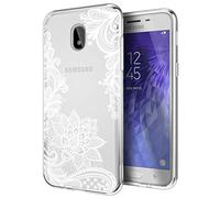 Sidande for Galaxy J3 Case, for Galaxy J3 Star,for Galaxy J3 Orbit, for Galaxy J3 Achieve Case, Shockproof Clear Floral Soft Flexible TPU Slim Phone Case Cover for Samsung Galaxy J3 2018 Mandala