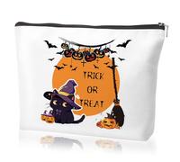 sidaopiu Cute Halloween Gifts for Women,Halloween Makeup Bag Gifts for Adults Her Woman Wife Girlfriend Friends,Unique Original Funny Cosmetic Bag Fillers Presents Ideas Trick or Treat Accessories