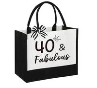 sidaopiu Funny 40th Birthday Gifts for Women Daughter Her 40th Birthday Gift Ideas,40 Year Old Gifts for Wife Mum Sister Auntie,Christmas Valentines Tote Bag Present for 40 Year Old Woman Friendship