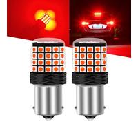 Sidaqi 1156 BA15S P21W LED Red Brake Light Bulbs 12-24V 54SMD 3030 42W Super Bright 2200LM P21W 382 LED Bulb for Brake Lights Backup Reverse Lights Parking Lights Stop Tail Light Bulbs-2PCS