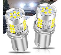 Sidaqi 1156 PY21W White 12-24V Extremely Bright 30SMD 3020 800LM LED BAU15S Reverse Lights Brake Tail Light Bulbs Daytime Running Light for Car-2PCS