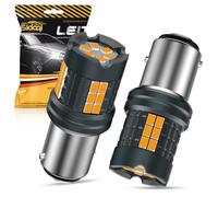 Sidaqi 1157 P21/5W LED Amber Yellow CANBUS Error Free 25W 4800LM 30SMD 3020 Chips Anti Hyper Flash BAY15D 380 LED Indicator Bulb for Front and Rear Turn Signal Light 12-24V (Pack of 2)
