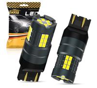 Sidaqi 580 W21/5W Bulb LED Daytime Running Lights White CANBUS Error Free 25W 30SMD 3020 Chips Super Bright 7443 T20 LED Brake Stop Tail Lights Reverse Backup Light 12-24V (Pack of 2)