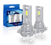 Sidaqi H7 LED Headlight Bulb 6000K White No Adapter Required Plug &Play 80W 18000LM Headlight Conversion Kit Hi/Lo Beam LED H7 Fog Light Bulb 12V-Pack of 2