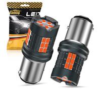 Sidaqi P21/5W LED Brake Light Stop Tail Light Bulbs CANBUS Error Free 25W 30SMD 3020 Chips Anti Hyper Flash BAY15D 380 LED Bulb Red 12-24V for Parking Position Lights Rear Fog Lights (Pack of 2)