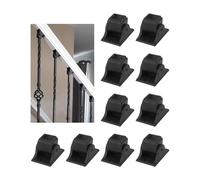 Sidasu 10-Pack Iron Baluster Swivel Shoes - Adjustable Angle Baluster Shoes with Screws, Fits 1/2" Square Stair Spindles, Durable Metal Base for Interior Staircase Railing