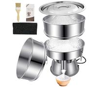 Sidasu Automatic Powder Sifter Machine 10 Mesh 60 Mesh Automatic Sieve Shaker Vibrating Machine 110V Stainless Steel Sieve Shaker Machine with 2 Screens,Sieve Shaker Machine for Flour Powders
