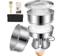 Sidasu - Automatic Vibrating Sieve Stirrer - 40 Mesh + 60 Mesh Flour Sieve, 110V 55W Electric Sifter Machine for Flour, Herb Powder