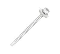 SiDAX | Hex Head Self-Drilling Screws | EPDM Washer | Light Section Steel | Exterior Silver | 5.5 x 70mm | Box 100 pcs (SDC01-55070)