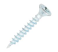SiDAX Limited Sidax General-Purpose Woodscrews - Pozidriv - Countersunk - Clear Zinc - 3.5 X 25mm - Box 200 Pcs