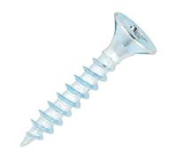 SiDAX Limited Sidax General-Purpose Woodscrews - Pozidriv - Countersunk - Clear Zinc - 5.0 X 30mm - Box 200 Pcs