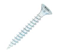 SiDAX Limited Sidax General-Purpose Woodscrews - Pozidriv - Countersunk - Clear Zinc - 5.0 X 40mm - Box 200 Pcs