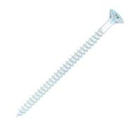 SiDAX Limited Sidax General-Purpose Woodscrews - Pozidriv - Countersunk - Clear Zinc - 5.0 X 80mm - Box 200 Pcs