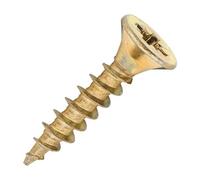 SiDAX Limited Sidax General-Purpose Woodscrews - Pozidriv - Countersunk - Yellow Zinc - 4.0 X 20mm - Box 200 Pcs