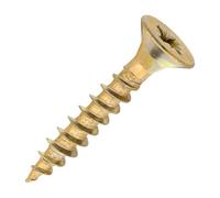 SiDAX Limited Sidax General-Purpose Woodscrews - Pozidriv - Countersunk - Yellow Zinc - 5.0 X 30mm - Box 200 Pcs