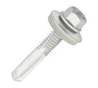 SiDAX Limited Sidax Hex Head Self-Drilling Screws - Epdm Washer - Heavy Section Steel - Exterior Silver - 5.5 X 32mm - Box 100 Pcs