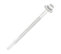 SiDAX Limited Sidax Hex Head Self-Drilling Screws - Epdm Washer - Heavy Section Steel - Exterior Silver - 5.5 X 100mm - Box 50 Pcs