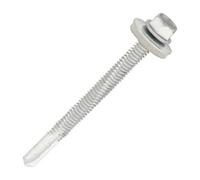 SiDAX Limited Sidax Hex Head Self-Drilling Screws - Epdm Washer - Heavy Section Steel - Exterior Silver - 5.5 X 65mm - Box 100 Pcs