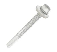 SiDAX Limited Sidax Hex Head Self-Drilling Screws - Epdm Washer - Heavy Section Steel - Exterior Silver - 5.5 X 55mm - Box 100 Pcs