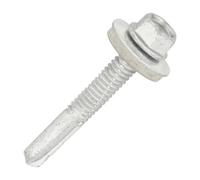 SiDAX Limited Sidax Hex Head Self-Drilling Screws - Epdm Washer - Heavy Section Steel - Exterior Silver - 5.5 X 38mm - Box 100 Pcs