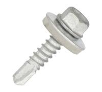 SiDAX Limited Sidax Hex Head Self-Drilling Screws - Epdm Washer - Light Section Steel - Exterior Silver - 5.5 X 25mm - Box 100 Pcs