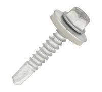SiDAX Limited Sidax Hex Head Self-Drilling Screws - Epdm Washer - Light Section Steel - Exterior Silver - 5.5 X 32mm - Box 100 Pcs