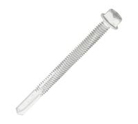SiDAX Limited Sidax Hex Head Self-Drilling Screws - Heavy Section Steel - Exterior Silver - 5.5 X 65mm - Box 100 Pcs