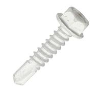 SiDAX Limited Sidax Hex Head Self-Drilling Screws - Light Section Steel - Exterior Silver - 5.5 X 25mm - Box 100 Pcs