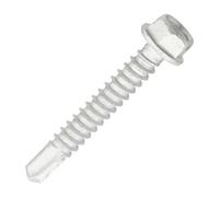 SiDAX Limited Sidax Hex Head Self-Drilling Screws - Light Section Steel - Exterior Silver - 5.5 X 38mm - Box 100 Pcs