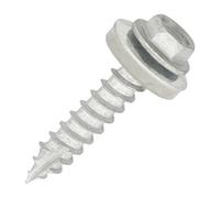 SiDAX Limited Sidax Slash Point Screws - Epdm Washer - Metal Cladding To Timber - Exterior Silver - 6.3 X 32mm - Box 100 Pcs